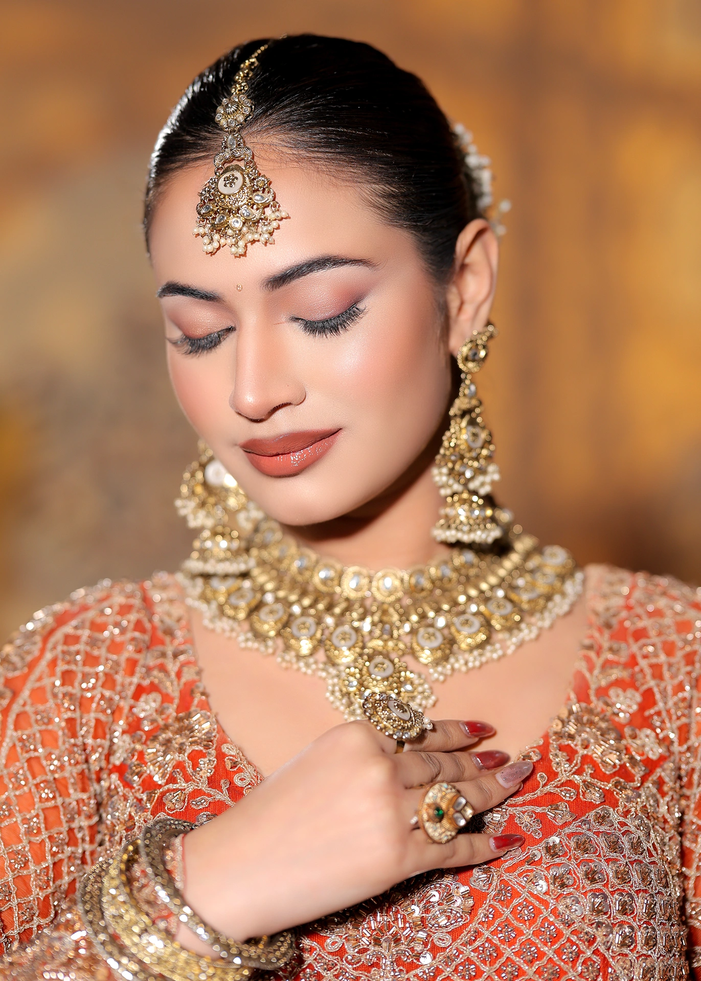 Bridal makeup look for a Delhi wedding bride